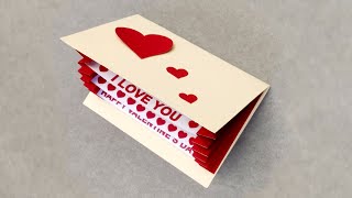 How to Make Valentine Cards  Valentine Cards Handmade Easy  Valentine Day Card [upl. by Darahs214]