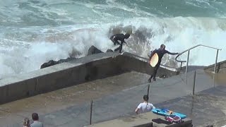 Surf accident in Biarritz  short version [upl. by Arehsat423]