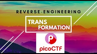 Transformation  Reverse Engineering  PicoCTF [upl. by Ralfston]