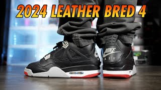 2024 LEATHER AIR JORDAN REIMAGINED BRED 4 [upl. by Kiran]