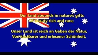 Australische Nationalhymne  Anthem of Australia ENDE Text [upl. by Lodnar]