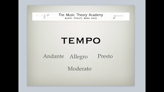 Music Theory Lesson Tempo [upl. by Ahsrop908]