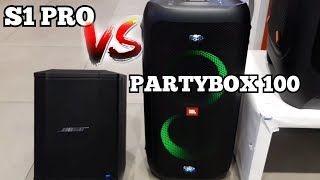 Bose S1 Pro vs JBL PartyBox 100  Bass Sound Test 😱💥🔥 [upl. by Cinemod]