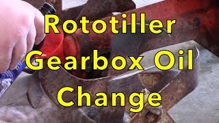 Rototiller Gearbox Oil Change [upl. by Waldemar]