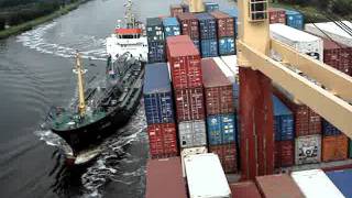 Herm Kiepe collision with tanker Jana 2011 in Kiel Canal [upl. by Naimed]