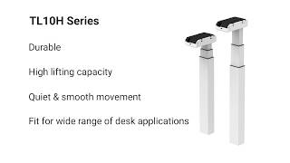 Heavy Duty Lifting Column For HeightAdjustable Worksations  TL10H │ TiMOTION [upl. by Irina263]