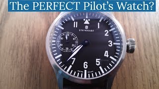 PERFECT Pilots Watch Steinhart Nav B Uhr 44 Review [upl. by Nemad548]