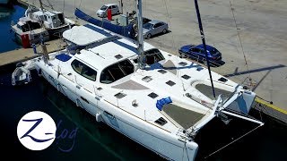 CATAMARAN TOUR  A Walkthrough of our Privilege 585 Sailing Zatara ZLog [upl. by Wolfort]