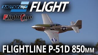 FlightLine P51D Mustang 850mm  Flight Review  Motion RC [upl. by Haziza]