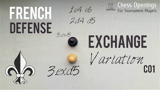 Exchange Variation of the French Defense C01 ⎸Chess Openings [upl. by Kristen]