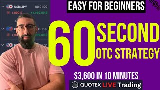 Simple Quotex OTC 60 SECOND BINARY OPTIONS STRATEGY for BEGINNERS [upl. by Ytima]