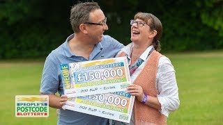 PostcodeMillions Winners  M30 8WP in Eccles on 02062018  Peoples Postcode Lottery [upl. by Annaeg]