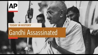 Gandhi Assassinated  1948  Today In History  30 Jan 18 [upl. by Ecnerrat]