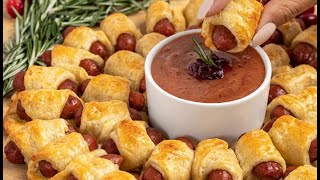 Pigs in a Blanket Wreath Recipe [upl. by Gasparo214]