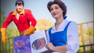 Gaston Won’t Stop Interrupting Belle During Her Story  Disneyland Vlog [upl. by Dnarb]