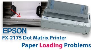 Epson FX2175 Dot Matrix Printer paper jam [upl. by Aissatsan]