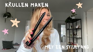 Krullen maken met een stijltang  TUTORIAL [upl. by Nibaj647]