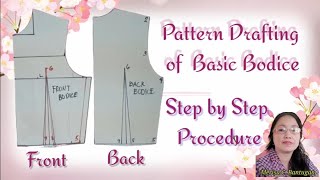 Pattern Drafting of basic Front and Back Bodice  Part I [upl. by Acinok641]