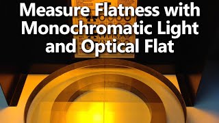 Using a monochromatic light and optical flat to measure flatness [upl. by Oluap]