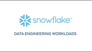 Snowflake Workloads Explained Data Engineering [upl. by Ruder]