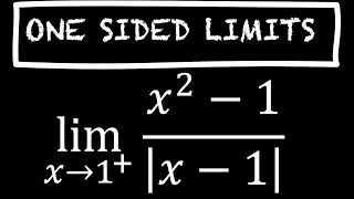 Calculus  One Sided Limits [upl. by Eilak429]