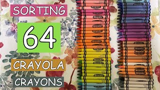 Sorting Crayola 64 Crayons [upl. by Portingale]