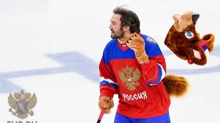 Ovechkin Malkin amp Kuznetsov Prank Mascots Made in Russia [upl. by Sisco58]