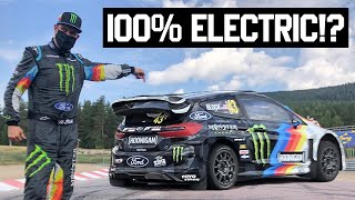 Ken Block Tests amp HOONS The Worlds First All Electric Rally Cross Car [upl. by Bindman]