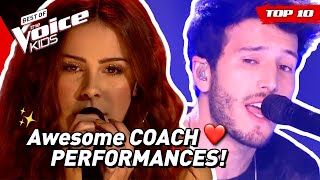 SUPERSTAR COACHES perform in The Voice Kids 🤩  Top 10 [upl. by Wivestad981]