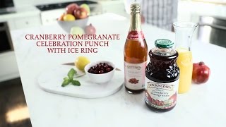 Recipe Cranberry Pomegranate Celebration Punch With Ice Ring [upl. by Fritts852]