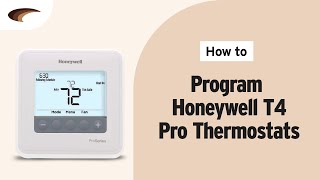 How to Program Honeywell T4 Pro thermostats [upl. by Ducan]