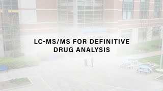 LCMSMS for Definitive Drug Analysis [upl. by Uriisa]