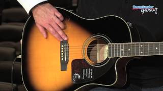 Epiphone AJ220SCE Acousticelectric Guitar Demo  Sweetwater Sound [upl. by Enetsuj52]