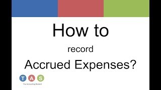 How to record Accrued Expenses [upl. by Ardnoyek]