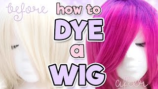 HOW TO DYE A SYNTHETIC WIG  Alexas Wig Series 7 [upl. by Hanikas]