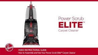 Hoover® Power Scrub Elite Carpet Cleaner  Assembly and Use [upl. by Eiuol]