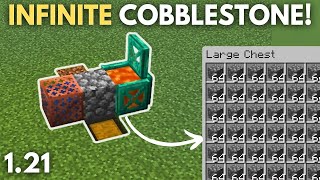 The EASIEST Minecraft 121 Cobblestone GENERATOR [upl. by Annhej374]