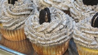 Oreo Cupcakes With Oreo Buttercream  Lynns Recipes [upl. by Zurheide]