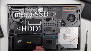 Dell M6800 disassembly to upgrade to SSD or msata [upl. by Savitt]