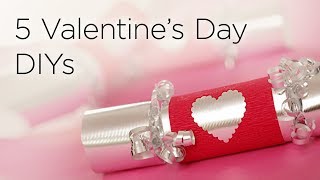 5 Cute DIY Valentines Day Gifts amp Treats [upl. by Aiciruam]