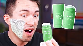 Men Try the Viral quotMiraclequot Green Stick Mask  Does It Work [upl. by Inad]