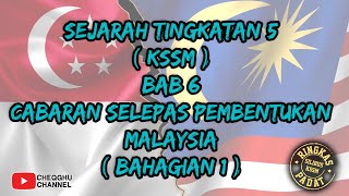 SEJARAH TINGKATAN 5 KSSM  BAB 6 CABARAN SELEPAS PEMBENTUKAN MALAYSIA BAHAGIAN 1 [upl. by Nnayrb]