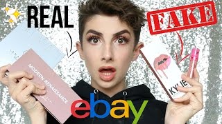 Testing Real Makeup vs eBay Fakes All Under £7  Kylie Anastasia etc [upl. by Larkin]