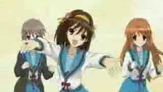 Haruhi Dance  Hare Hare Yukai  full [upl. by Narmis]