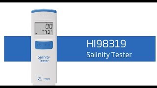 How To Set Up and Calibrate the HI98319 Salinity Tester [upl. by Hsaka]