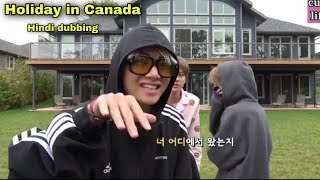 BTS holiday in Canada  wakeup challenge Part3  Hindi dubbing 🤣 [upl. by Hsara]