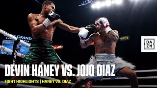 FIGHT HIGHLIGHTS  Devin Haney vs JoJo Diaz [upl. by Ahseuqal475]