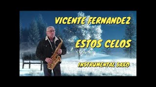 ESTOS CELOS VICENTE FERNANDEZ SAXOPHONE MUSIC [upl. by Arikahs576]