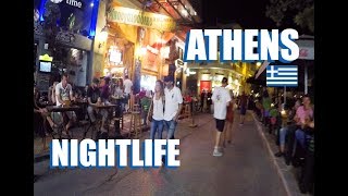 Athens Nightlife Around Monastiraki Square 2019 [upl. by Ameyn]