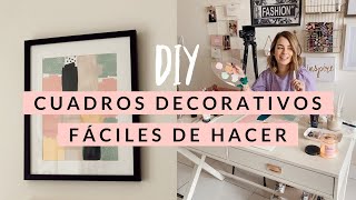 DIY 3 CUADROS DECORATIVOS FACILES DE HACER [upl. by Shinberg]